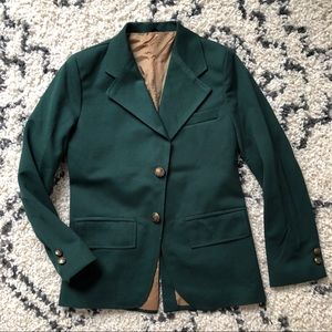 VINTAGE dark green blazer - extra small